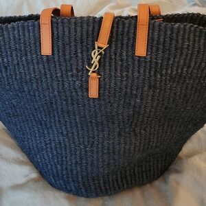 YSL raffia bag